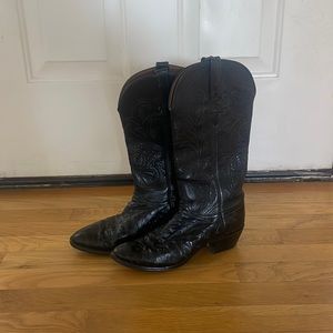 Vintage Leather Cowboy Boots